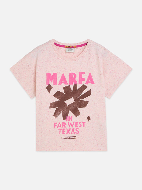Meisjes FRONT ARTWORK NEPS LOOSEFIT TSHIRT van Scotch & Soda in de kleur EGGNOG in maat 176.