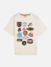 Jongens FRONT ARTWORK RELAXEDFIT TSHIRT van Scotch & Soda in de kleur EGGNOG in maat 176.