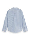 Jongens CORE YARNDYED STRIPED OXFORD SHIRT van Scotch & Soda in de kleur BLUE STRIPE in maat 176.
