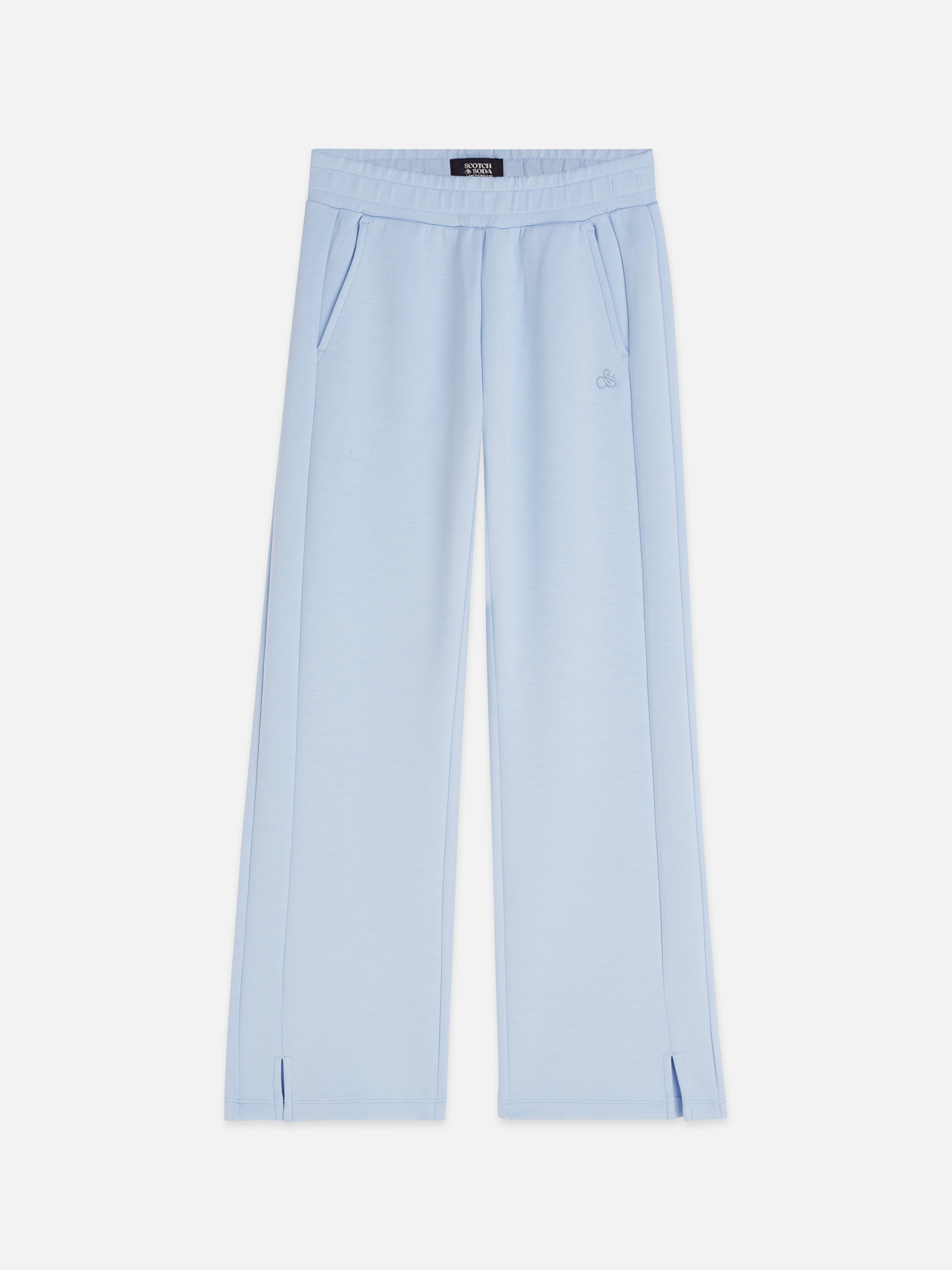 Meisjes SEASONAL CORE STRAIGHTLEG VISCOSEBLEND SWEATPANTS van Scotch & Soda in de kleur WINDSURFER in maat 176.