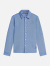 Jongens Twotone regularfit pique shirt van Scotch & Soda in de kleur BRIGHT WHITE/ STRONG BLUE in maat 176.