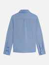 Jongens Twotone regularfit pique shirt van Scotch & Soda in de kleur BRIGHT WHITE/ STRONG BLUE in maat 176.