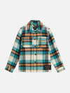 Jongens Yarn dyed boucle relaxedfit overshirt van Scotch & Soda in de kleur BISCAY BAY CHECK in maat 176.