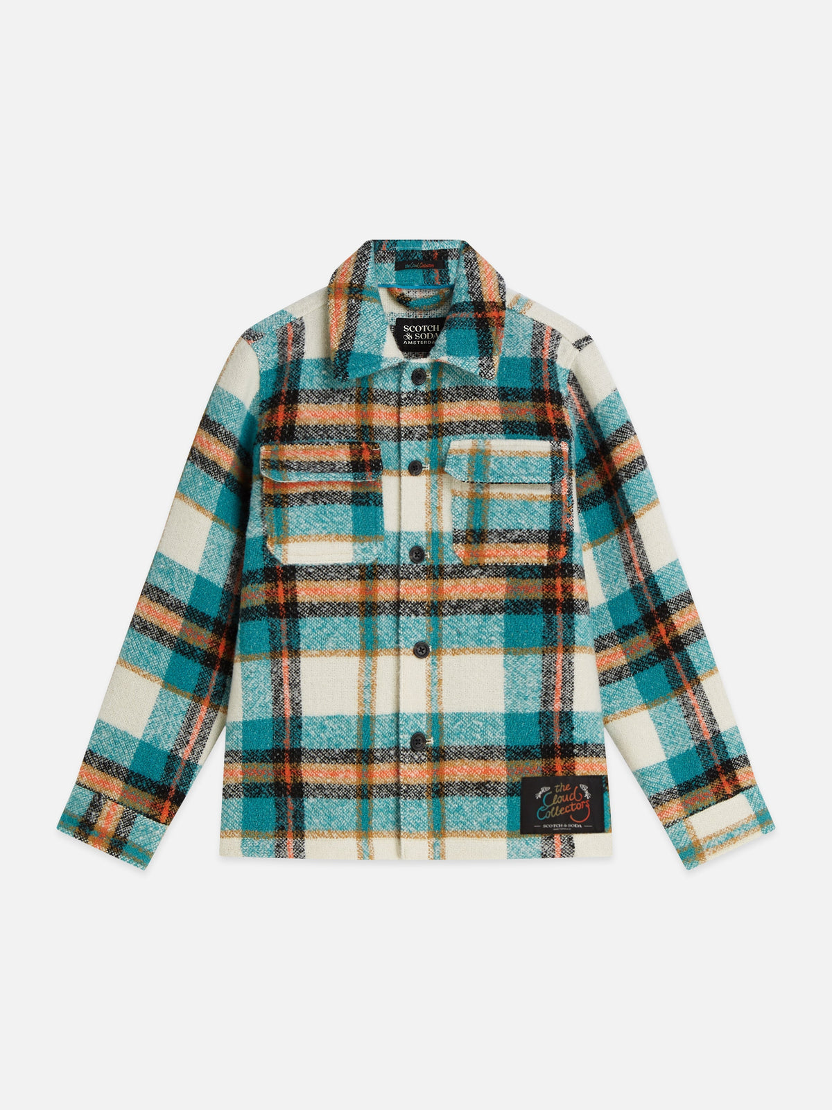 Scotch & Soda Yarn dyed boucle relaxedfit overshirt