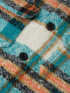 Jongens Yarn dyed boucle relaxedfit overshirt van Scotch & Soda in de kleur BISCAY BAY CHECK in maat 176.