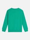 Jongens Logo badge regularfit sweatshirt van Scotch & Soda in de kleur SPECTRA GREEN in maat 176.