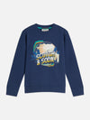 Jongens Front artwork regularfit sweatshirt van Scotch & Soda in de kleur TWILIGHT BLUE in maat 176.