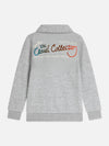 Jongens Melange relaxedfit half zip sweatshirt van  in de kleur GREY MELANGE in maat 176.