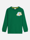 Jongens Front and back artwork relaxedfit longsleeved Tshirt van Scotch & Soda in de kleur GREEN JACKET in maat 176.