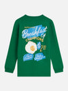 Jongens Front and back artwork relaxedfit longsleeved Tshirt van Scotch & Soda in de kleur GREEN JACKET in maat 176.