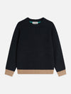 Jongens Soft knit regularfit pullover van Scotch & Soda in de kleur SKY CAPTAIN in maat 176.