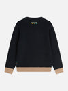 Jongens Soft knit regularfit pullover van Scotch & Soda in de kleur SKY CAPTAIN in maat 176.