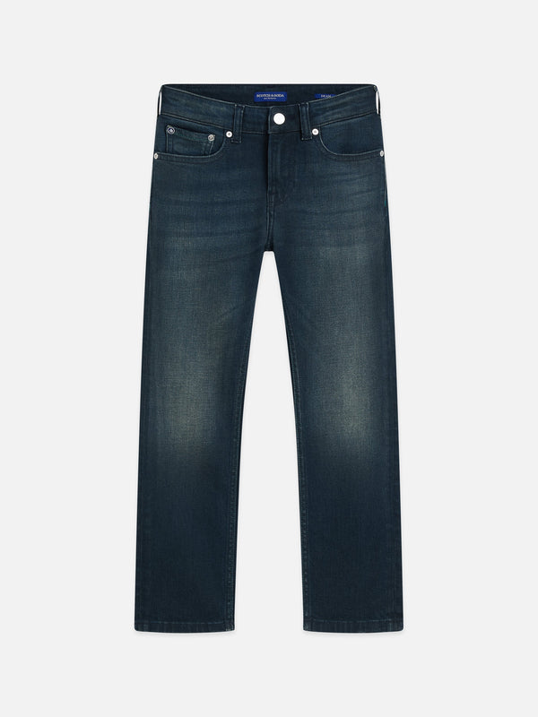 Jongens Dean loose taper fit jeans van Scotch & Soda in de kleur FORTY WINKS in maat 176.