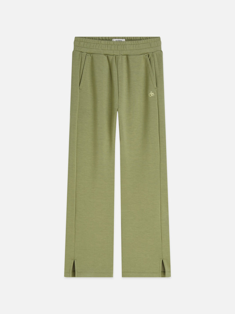 Meisjes Straightleg viscoseblend sweatpants van Scotch & Soda in de kleur OIL GREEN in maat 176.