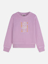 Meisjes Front artwork regularfit washed sweatshirt van Scotch & Soda in de kleur AFRICAN VIOLET in maat 176.