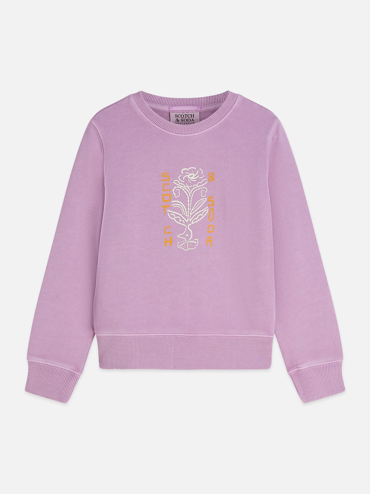 Scotch & Soda Front artwork regularfit washed sweatshirt