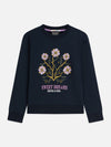 Meisjes Front artwork relaxedfit sweatshirt van Scotch & Soda in de kleur SKY CAPTAIN in maat 176.