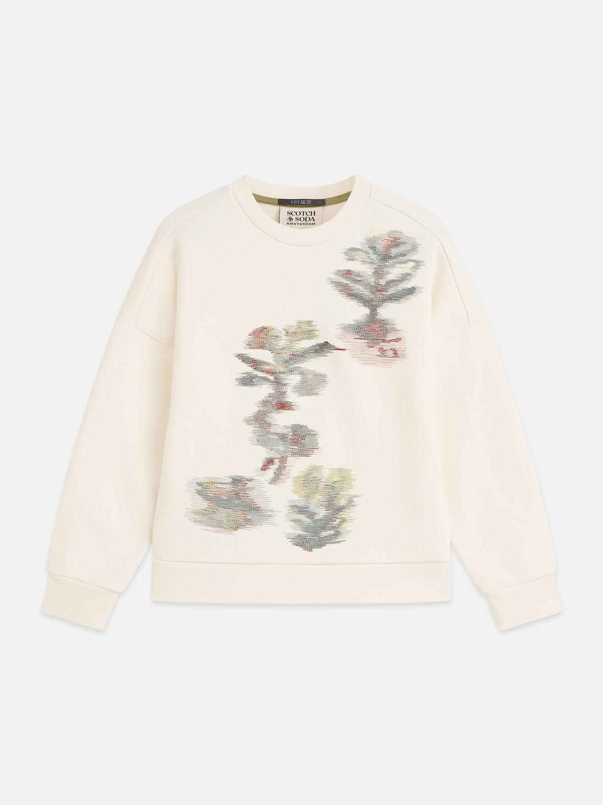 Scotch & Soda Placed embroidery relaxedfit sweatshirt