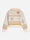 Meisjes Fairisle dropped shoulder cardigan van Scotch & Soda in de kleur EGGNOG / AFRICAN VIOLET MULTI COLOR in maat 176.