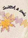 Meisjes Fairisle dropped shoulder cardigan van Scotch & Soda in de kleur EGGNOG / AFRICAN VIOLET MULTI COLOR in maat 176.