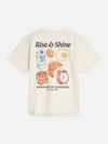 Jongens Relaxedfit tshirt with front and back artwork van Scotch & Soda in de kleur EGGNOG in maat 176.