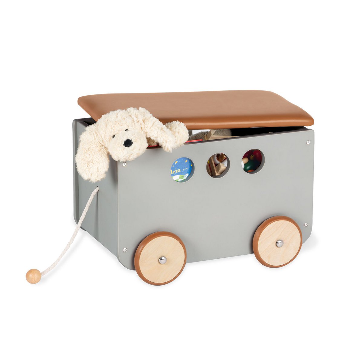 Speelgoedkist op wielen "Jim", grijs