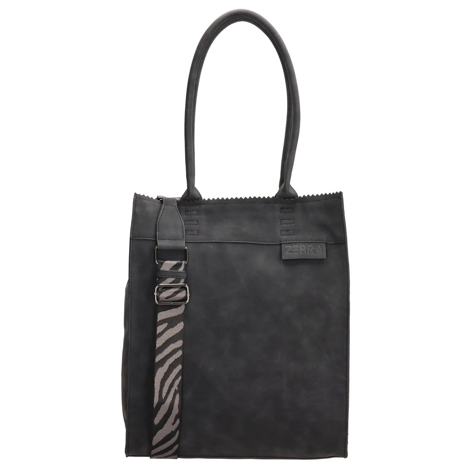 Zebra Natural bag serrated with zipper - Sand 