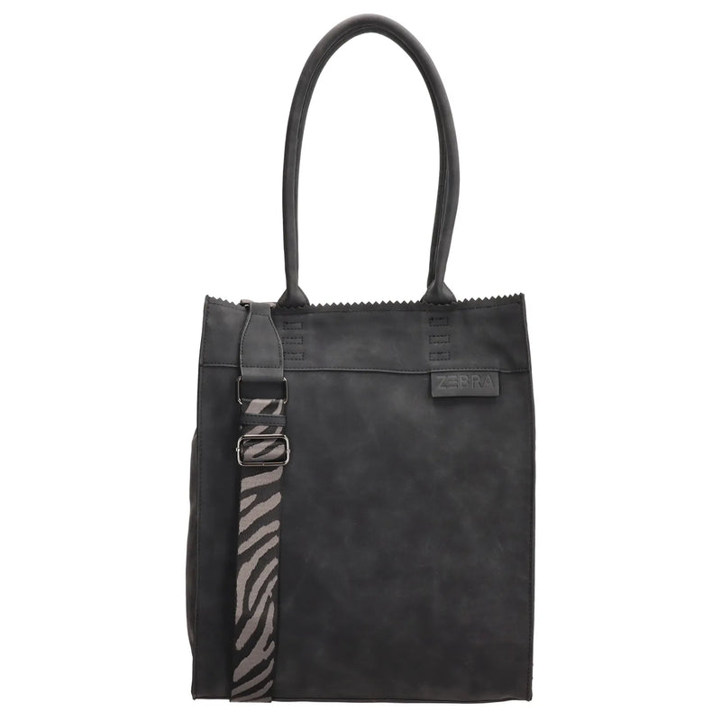 Zebra Merel Shopper - Zwart