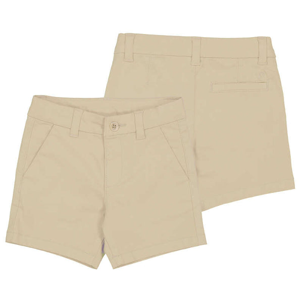 Jongens Basic chino twill shorts      van Mayoral in de kleur Cashew     in maat 86.