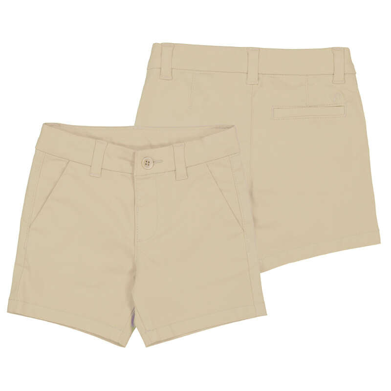 Jongens Basic chino twill shorts      van Mayoral in de kleur Cashew     in maat 86.