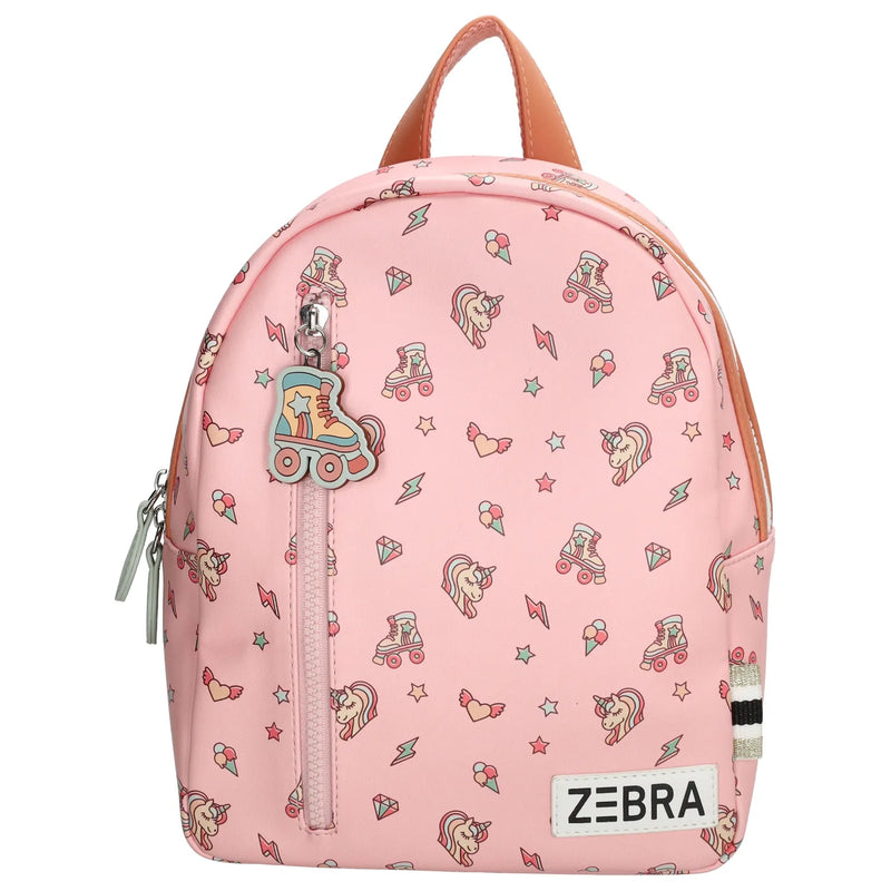 Zebra Girls Rugzak - Rolschaatsen roze (S)