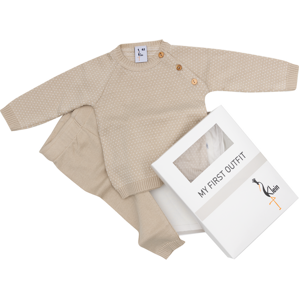 Klein Baby Organic Knitted Set - Beige