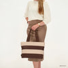 Zebra Elske Shopper streep beige/bruin
