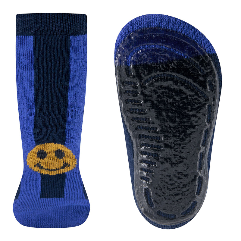 Ewers Anti-slip sokken Streep met smiley