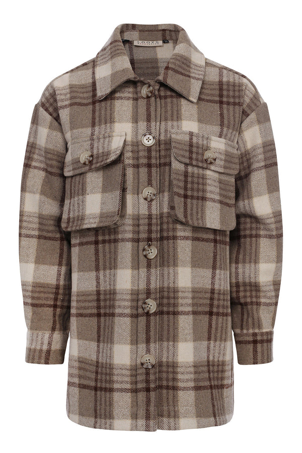 Meisjes Oversized Blouse van LOOXS 10sixteen in de kleur check in maat 176.