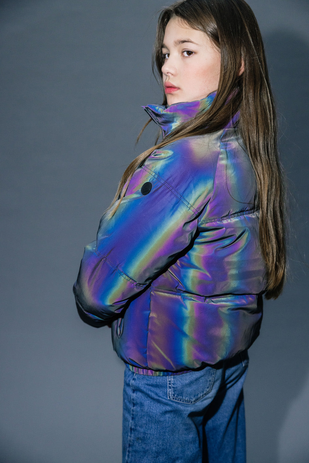 Meisjes Reflective Outerwear Jacket van LOOXS 10sixteen in de kleur refective in maat 176.