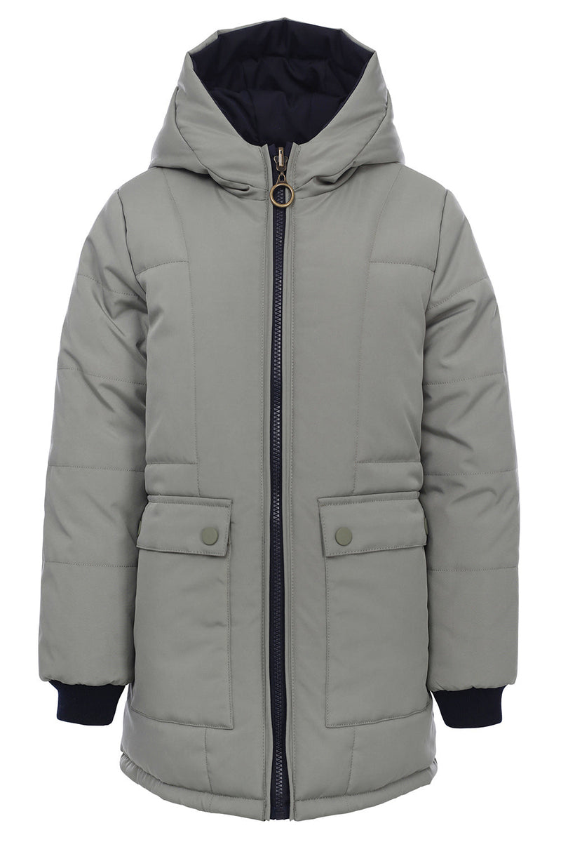 Meisjes Reversible Outerwear Parka van LOOXS 10sixteen in de kleur sage in maat 176.