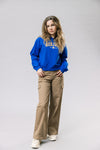 Meisjes Sweater van LOOXS 10sixteen in de kleur blues in maat 176.