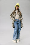 Meisjes Rib Top van LOOXS 10sixteen in de kleur Beige in maat 176.
