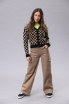 Meisjes Cargo Pants van LOOXS 10sixteen in de kleur Capuccino in maat 176.