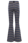 Meisjes Interlock Pattern Flare Pants van LOOXS 10sixteen in de kleur peacock blues in maat 176.