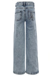 Meisjes Bleach Denim Wide Leg van LOOXS 10sixteen in de kleur bleach denim in maat 176.