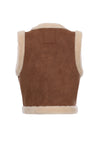 Meisjes Lammy Gilet van LOOXS Little in de kleur CAMEL BROWN in maat 116-122.