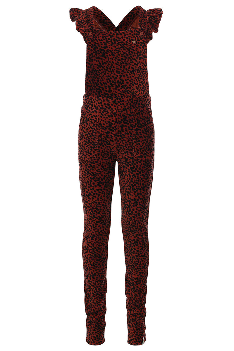 Meisjes Velvet Rib Jumpsuit van LOOXS Little in de kleur Spots ao in maat 128.