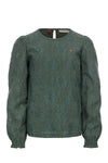 Meisjes Lace Top van LOOXS Little in de kleur Forest Green in maat 128.