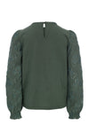 Meisjes Lace Top van LOOXS Little in de kleur Forest Green in maat 128.