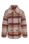 Meisjes Sand Check Coat van LOOXS Little in de kleur soft sand in maat 128.