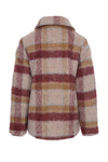 Meisjes Sand Check Coat van LOOXS Little in de kleur soft sand in maat 128.