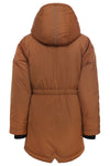 Meisjes Parka van LOOXS Little in de kleur Honey in maat 128.