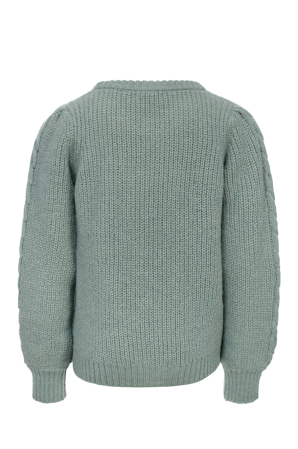 Meisjes Knitted Pullover van LOOXS Little in de kleur AQUA GREEN in maat 128.